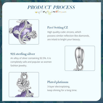 Rose Hanging Bead Charm