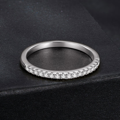 Half Eternity Moissanite Engagement Ring