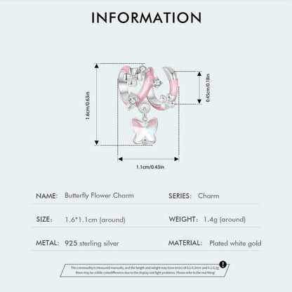 Butterfly Flower Charm