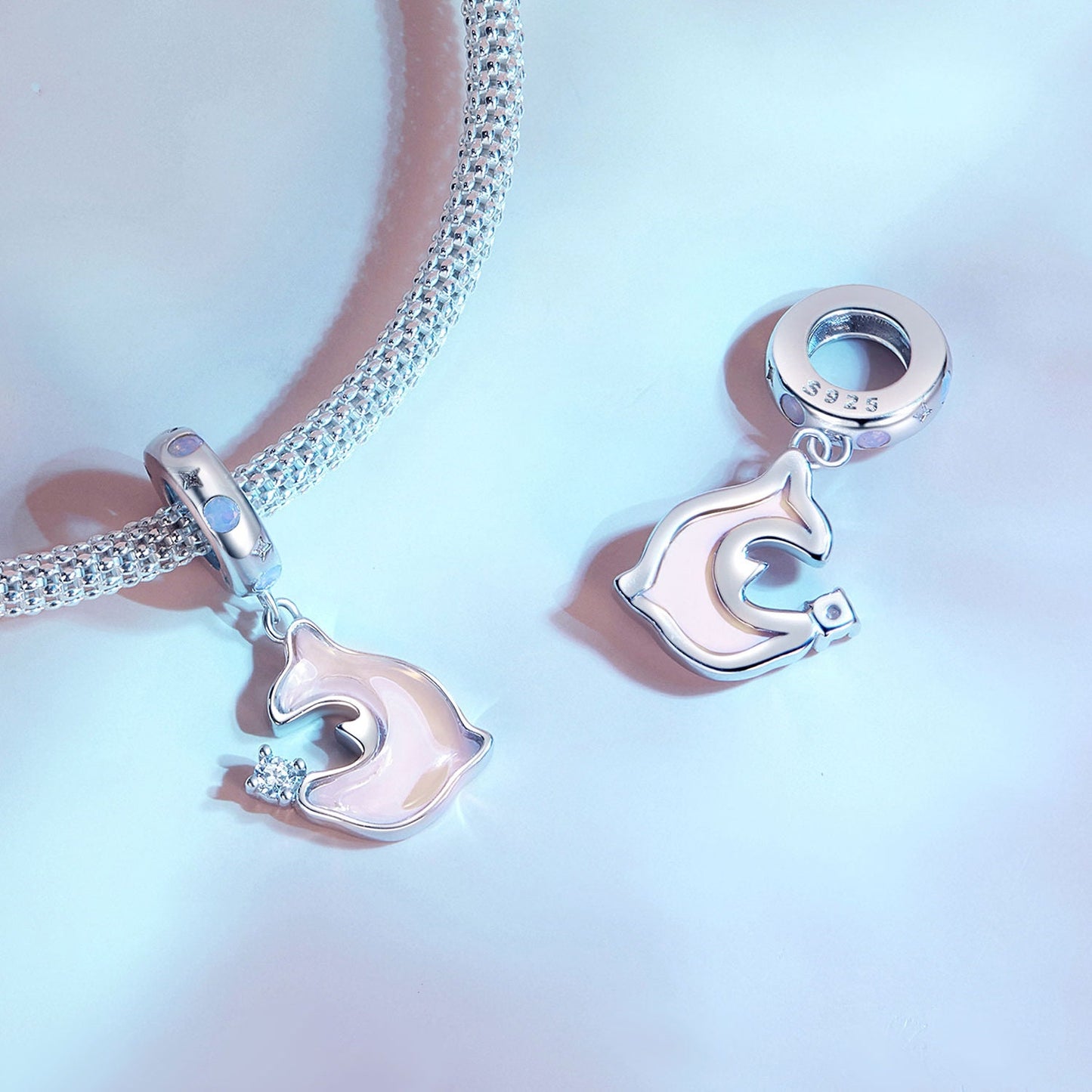 Pink Dolphin Pendant Charm