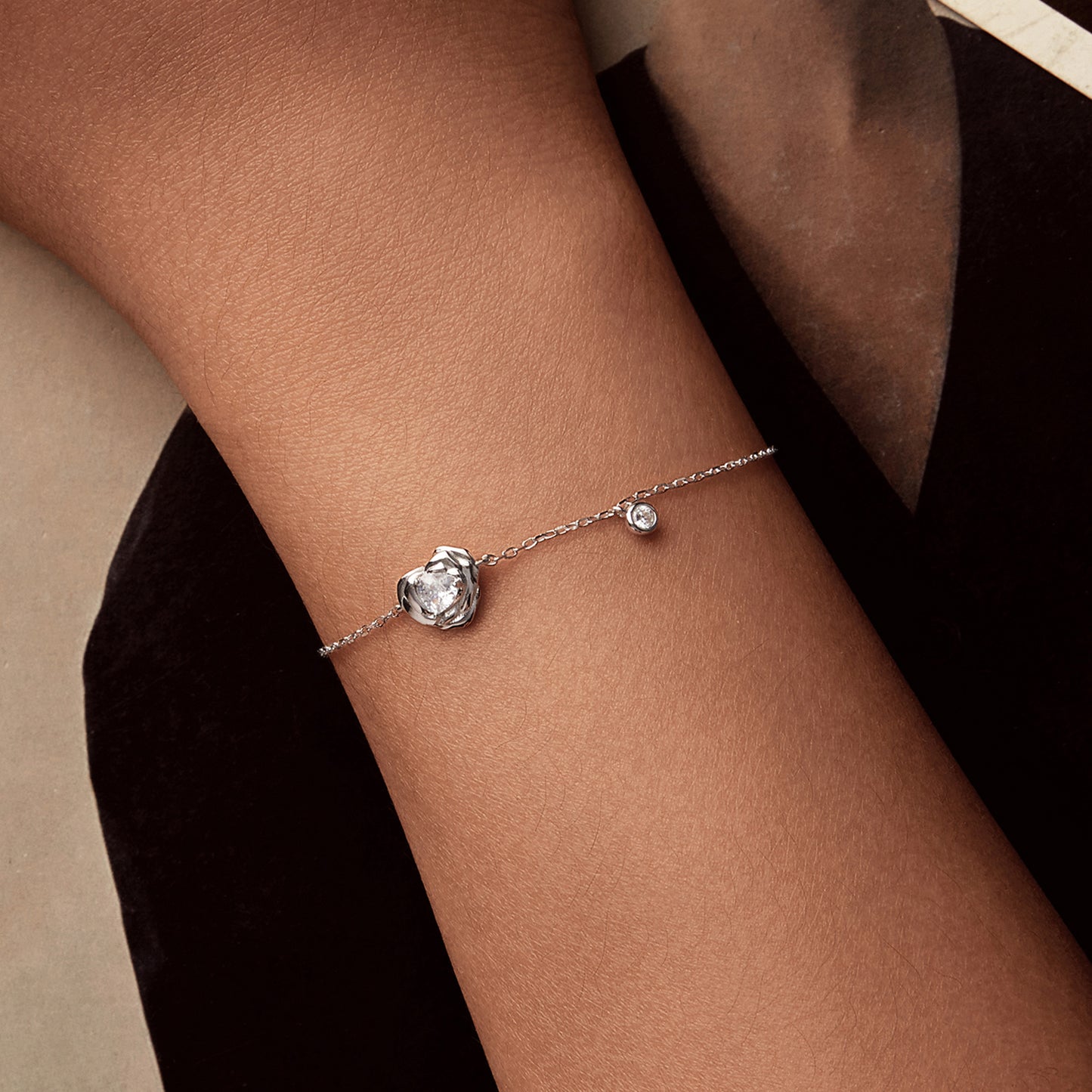 Rose Blossom Heart Bracelet