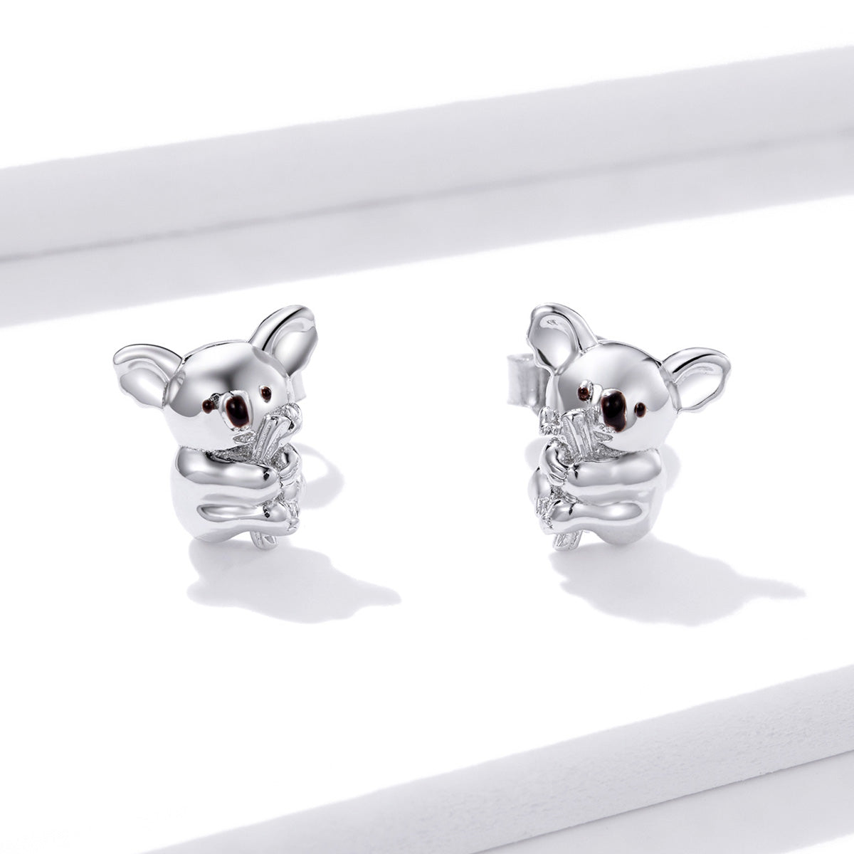 Compact Koala Hoop Earrings