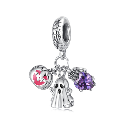 Mini 3-in-1 Halloween Ghost Pendant Charm