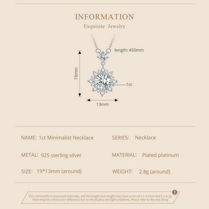 Minimalist 1ct Moissanite Necklace