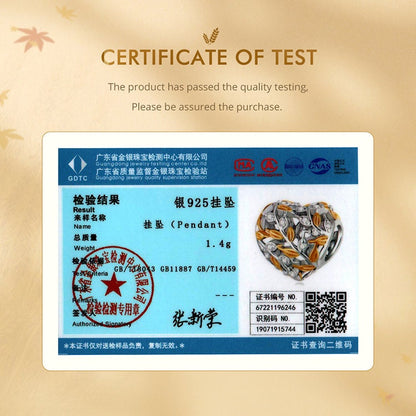 Heart-Shaped Leaf Bead Charm,