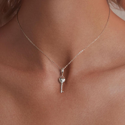 Heart Key Pendant Charm