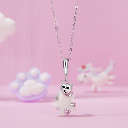 Cute Cat Star Pendant Charm