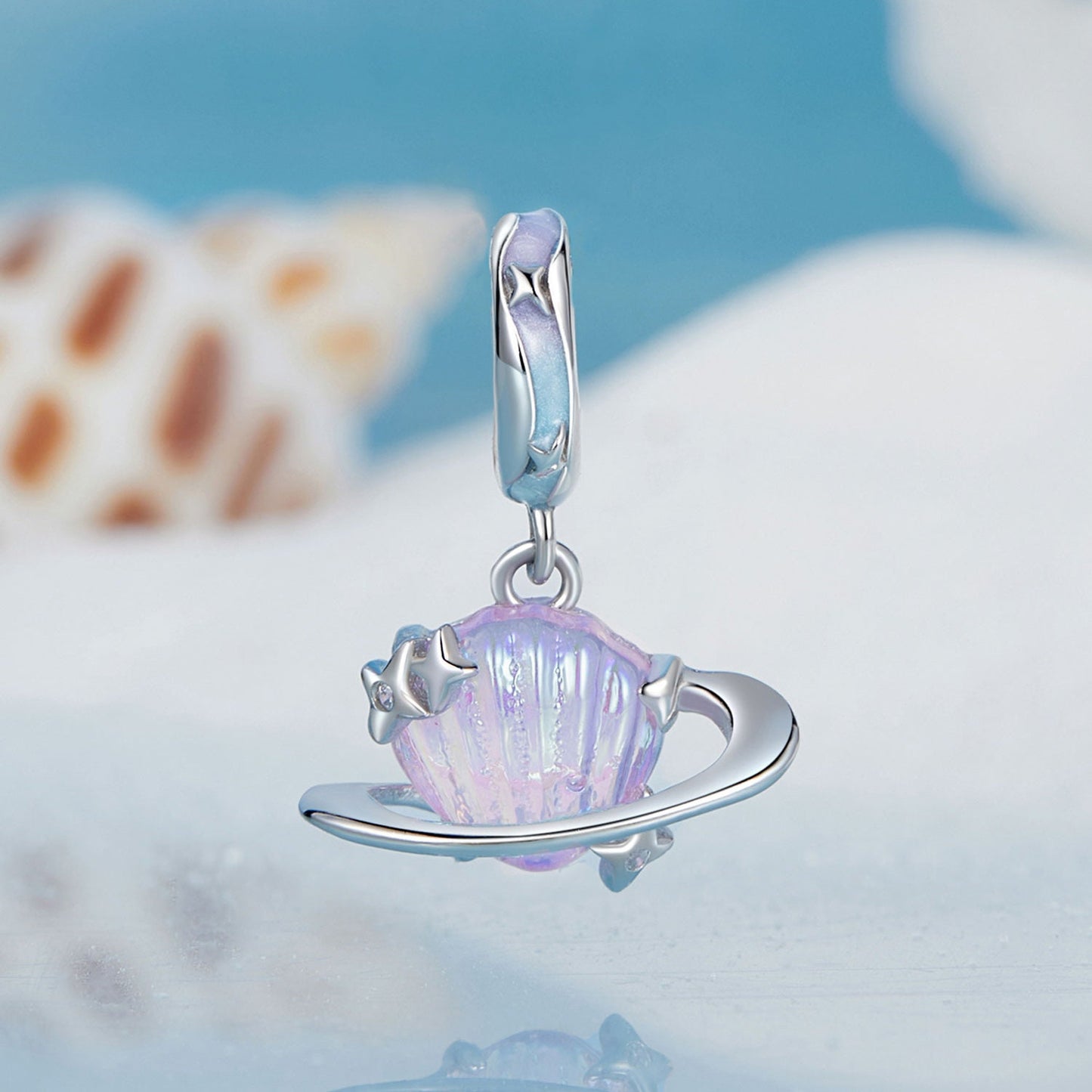 Planet Shell Pendant Charm