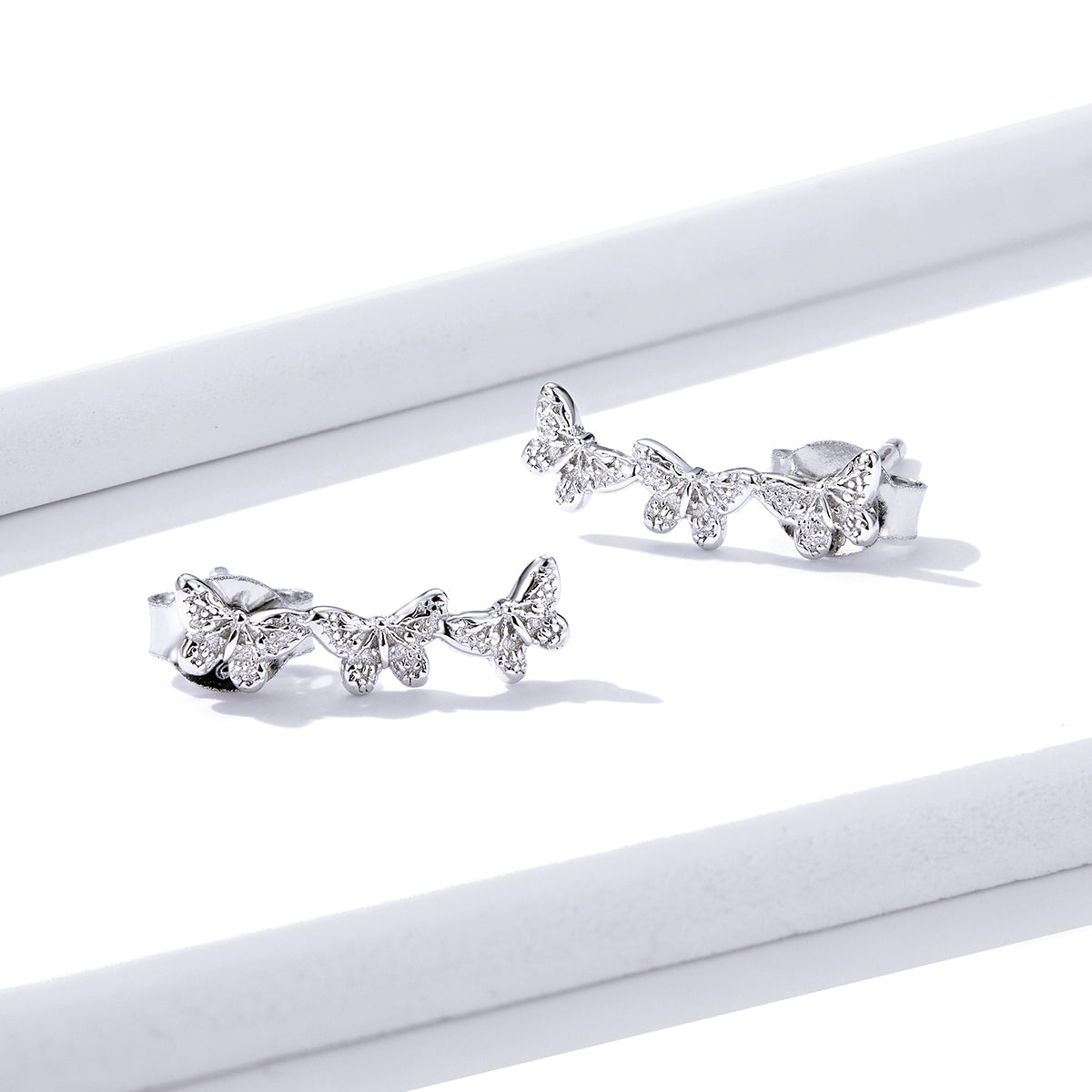 Flying Butterfly Hoop Earrings