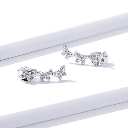 Flying Butterfly Hoop Earrings