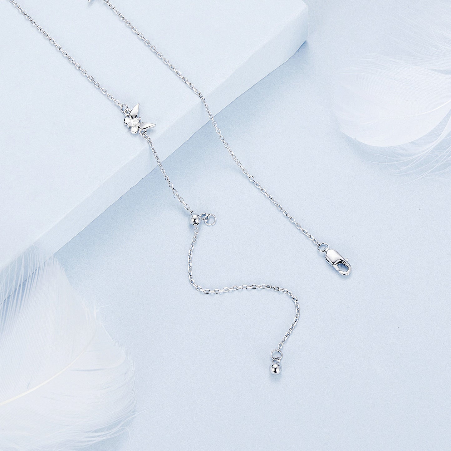 Petite Butterfly Collarbone Chain Necklace