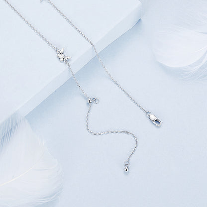 Petite Butterfly Collarbone Chain Necklace