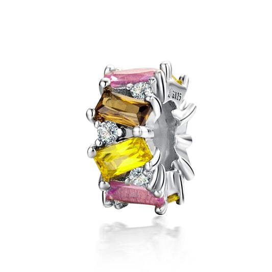 Colorful Zircom Spacer Charm