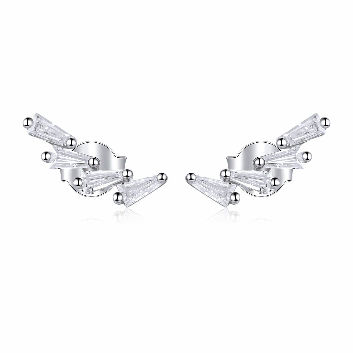 Shiny Snowflake Hoop Earrings