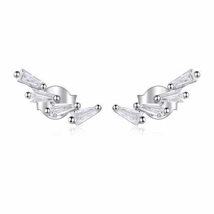 Shiny Snowflake Hoop Earrings