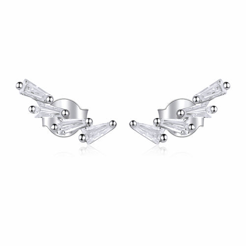 Shiny Snowflake Hoop Earrings