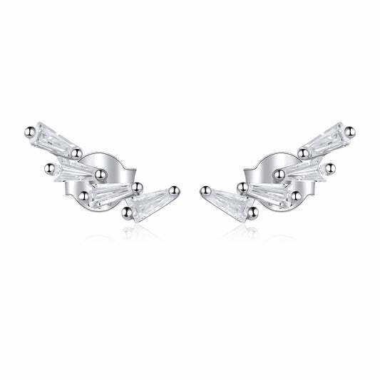 Shiny Snowflake Hoop Earrings