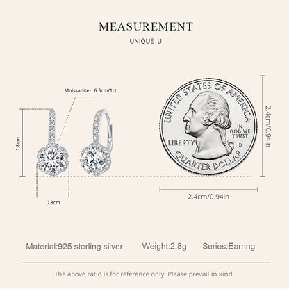 1ct Moissanite Spring Earring