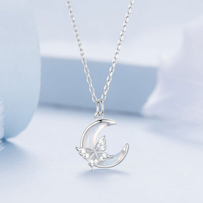 Lunar Butterfly Pendant Necklace
