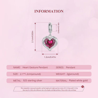 Holding Love Heart Charm