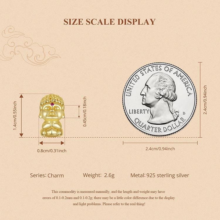 Golden Buddha Charm