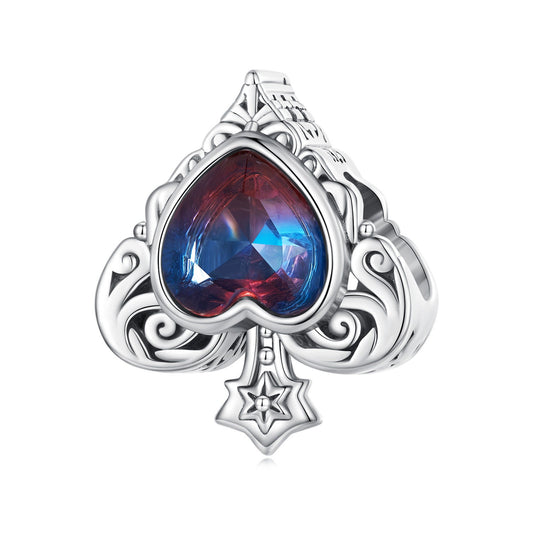 Heart-shaped Spade Bead Charm