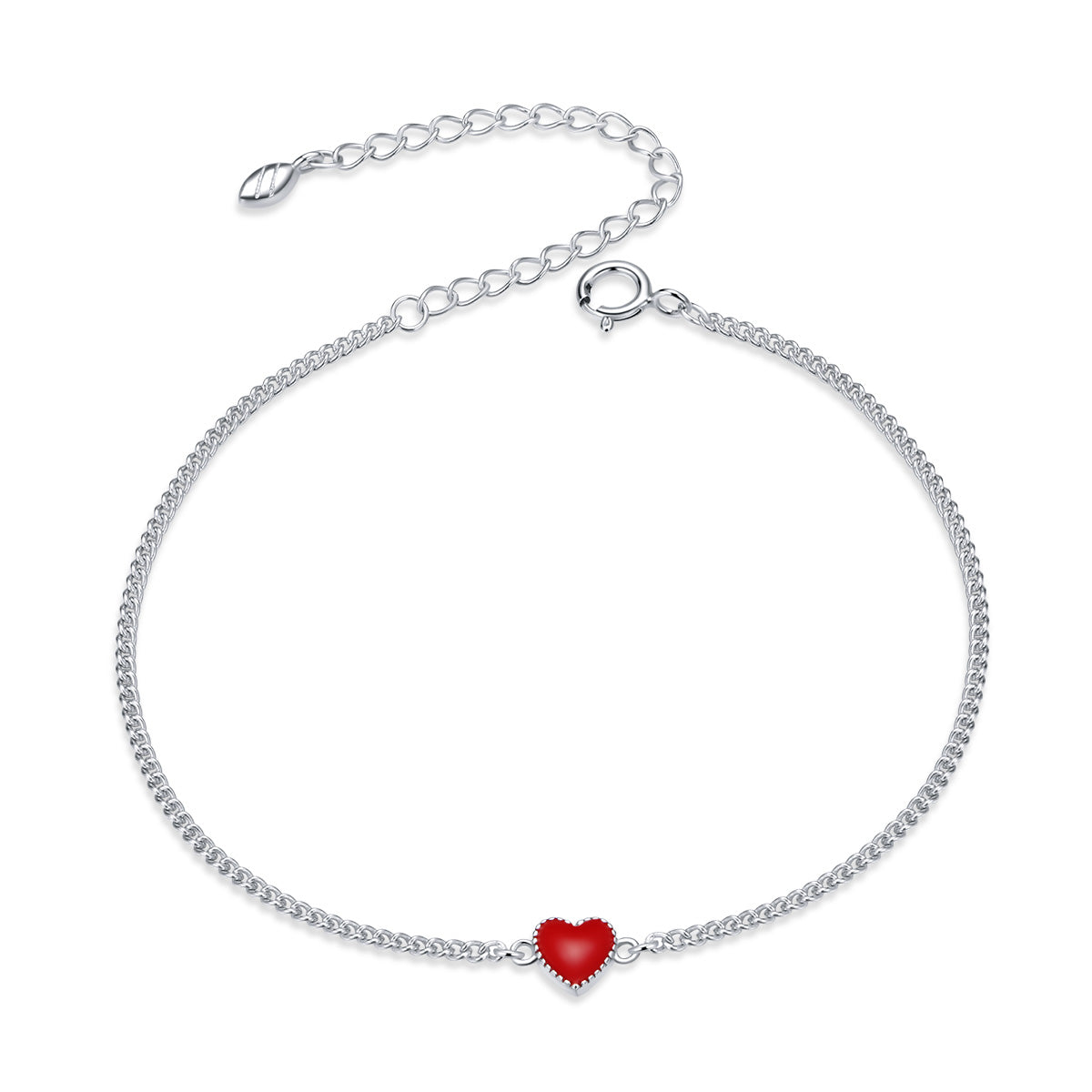 Simple Heart Charm Bracelet