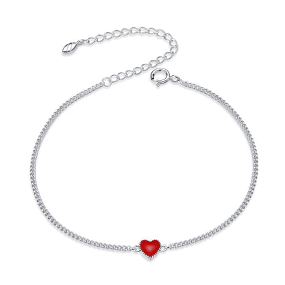 Simple Heart Charm Bracelet