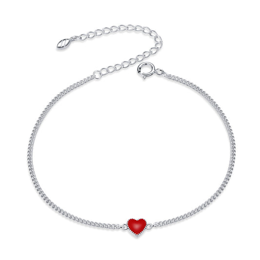 Simple Heart Charm Bracelet