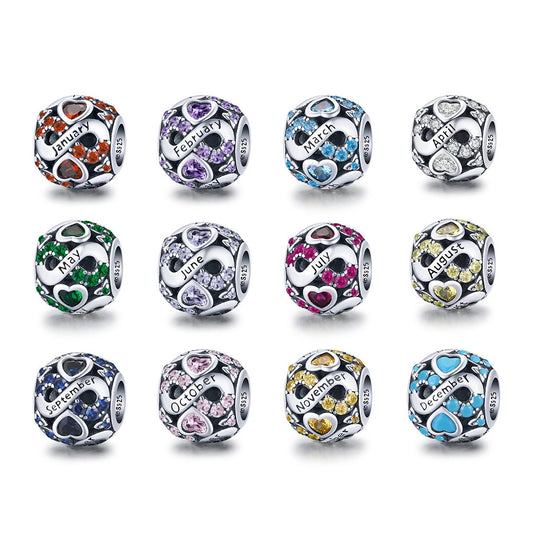 Infinity Love Birthstone Charm