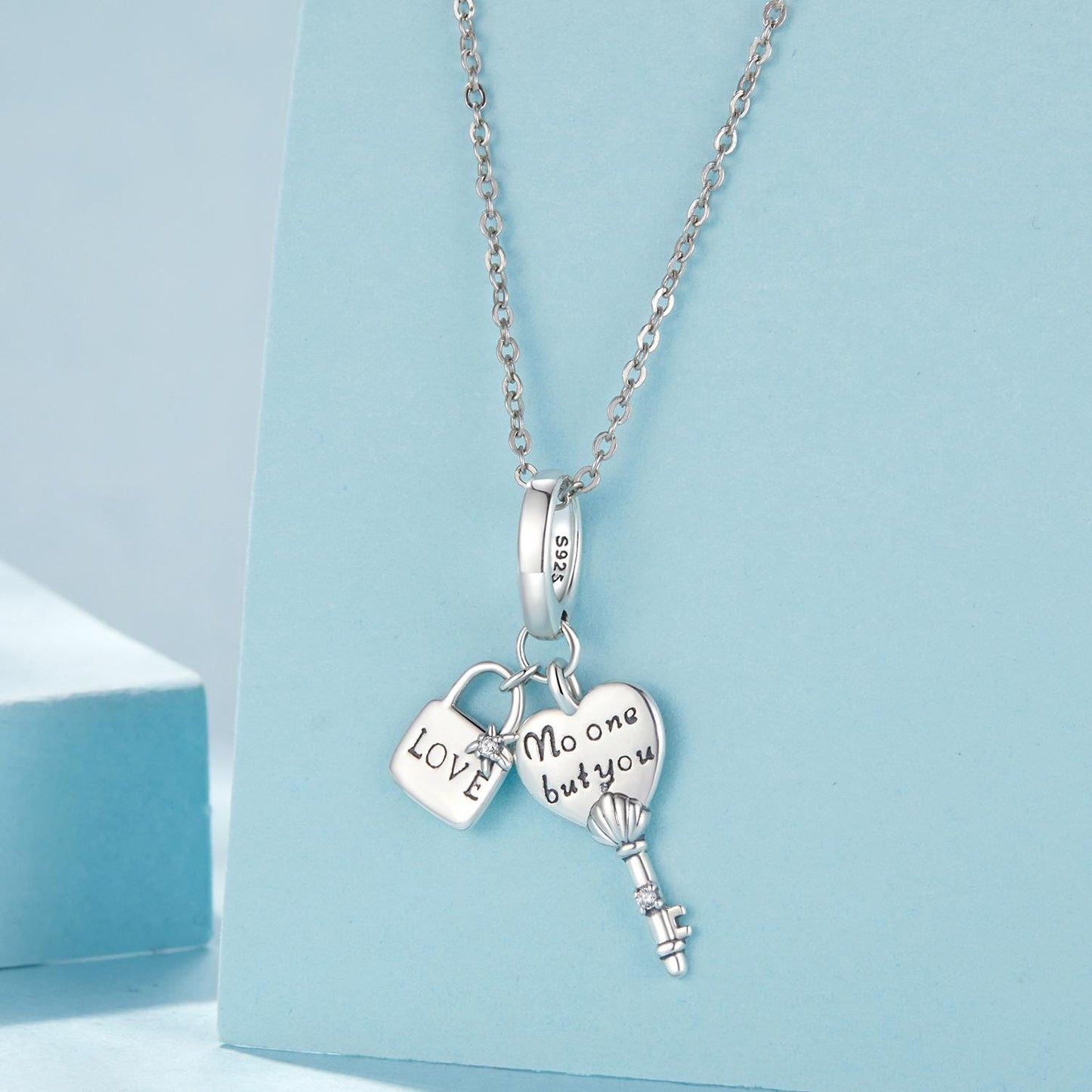 Key Lock Pendant Charm
