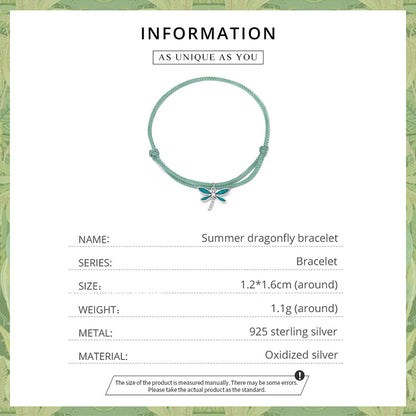 Summer Dragonfly Woven Bracelet