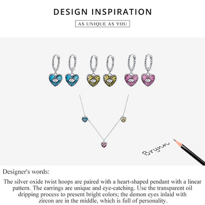 Heart Evil Eye Earrings