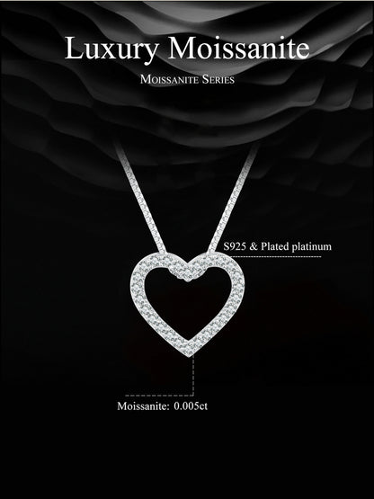 Heart-Shaped Moissanite Necklace