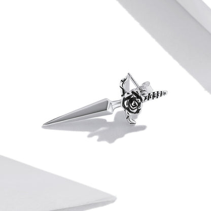 Rose Dagger Stud Earrings