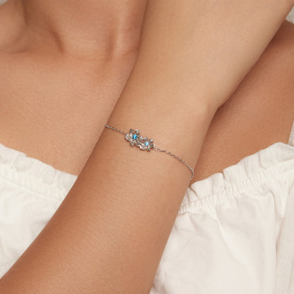 Blue Floral Bracelet
