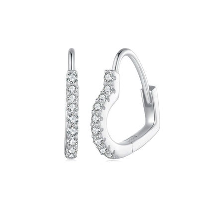 Heart-Shaped Moissanite Ear Climbers