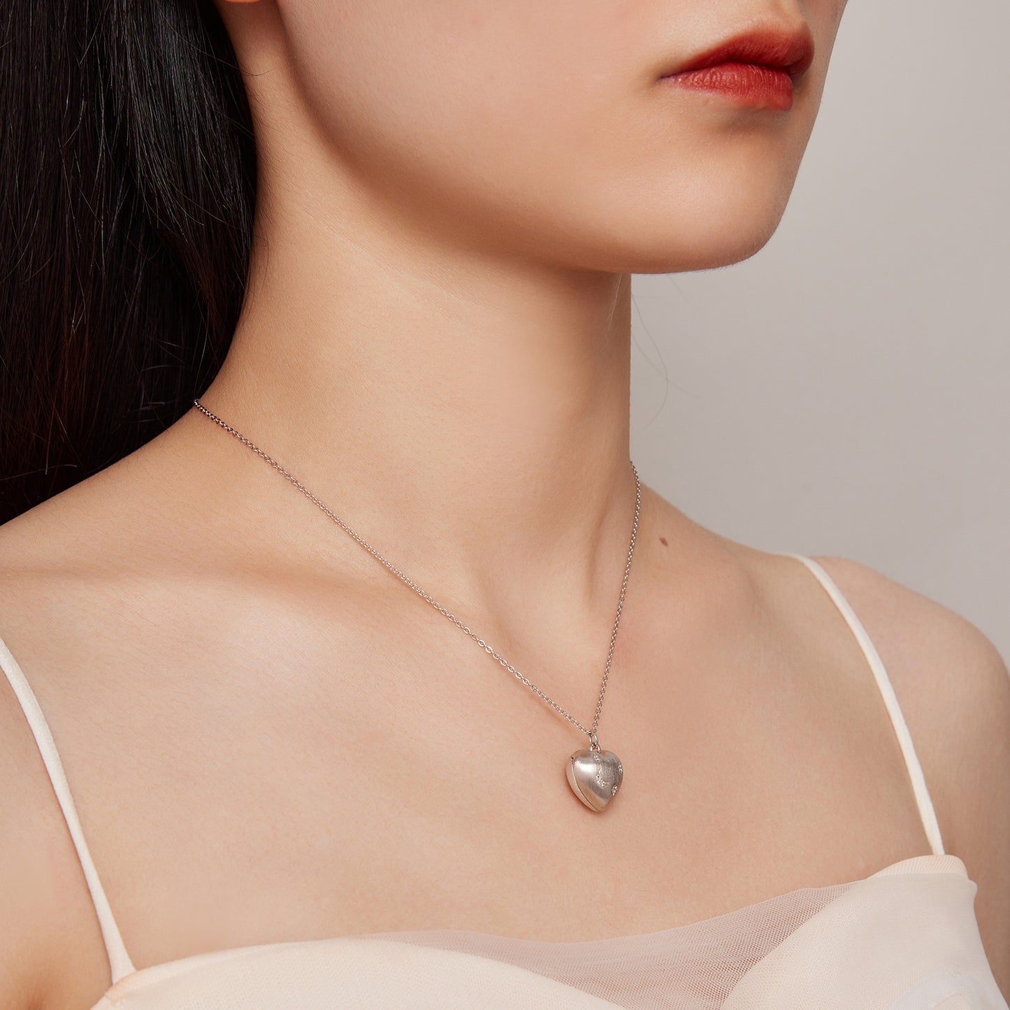 Customizable Heart Locket Necklace