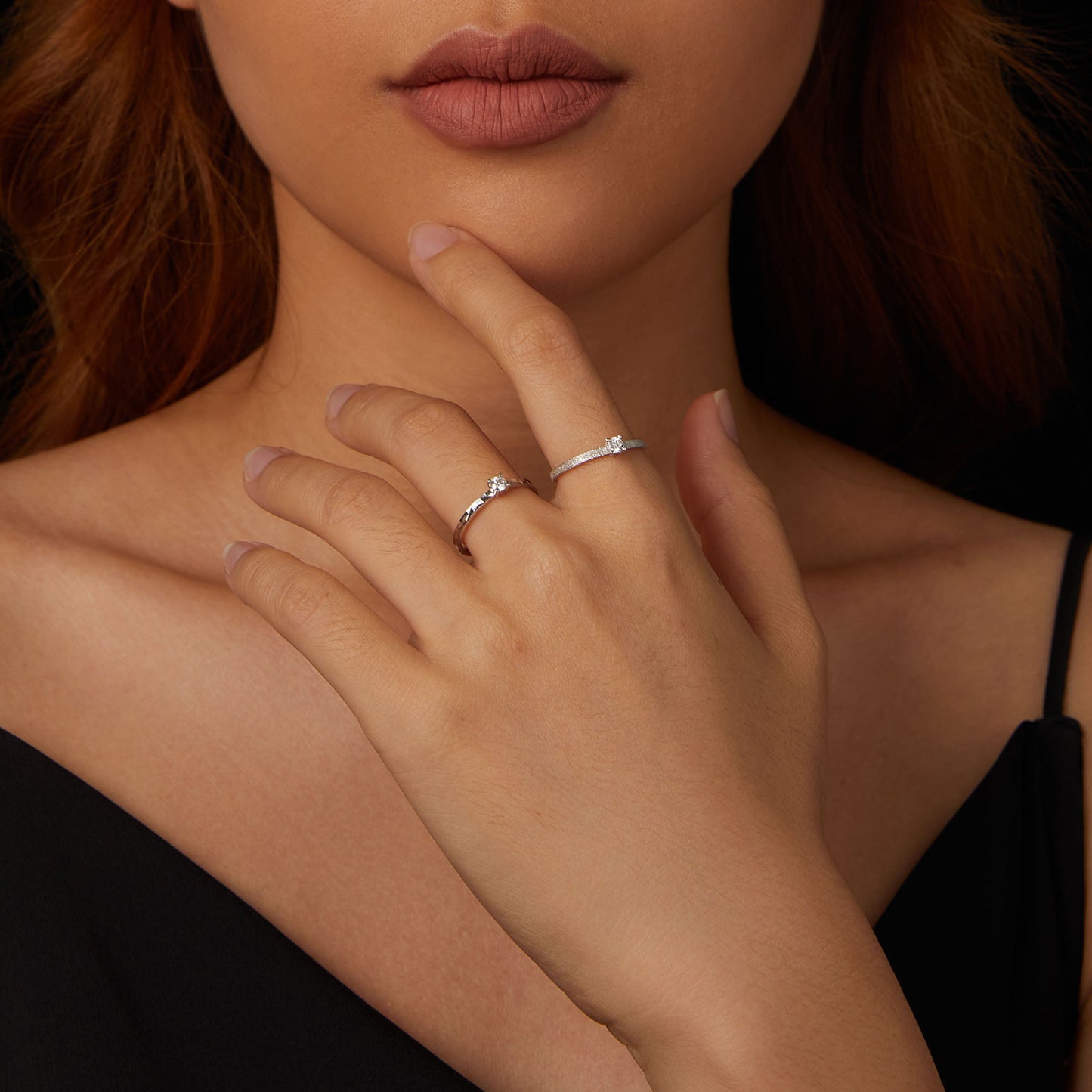 Shimmering Solo Moissanite Ring