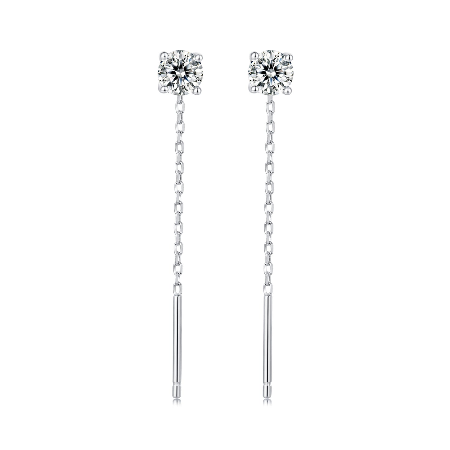 0.4ct Moissanite Threader Earrings