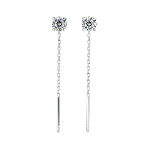 0.4ct Moissanite Threader Earrings