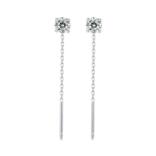0.4ct Moissanite Threader Earrings