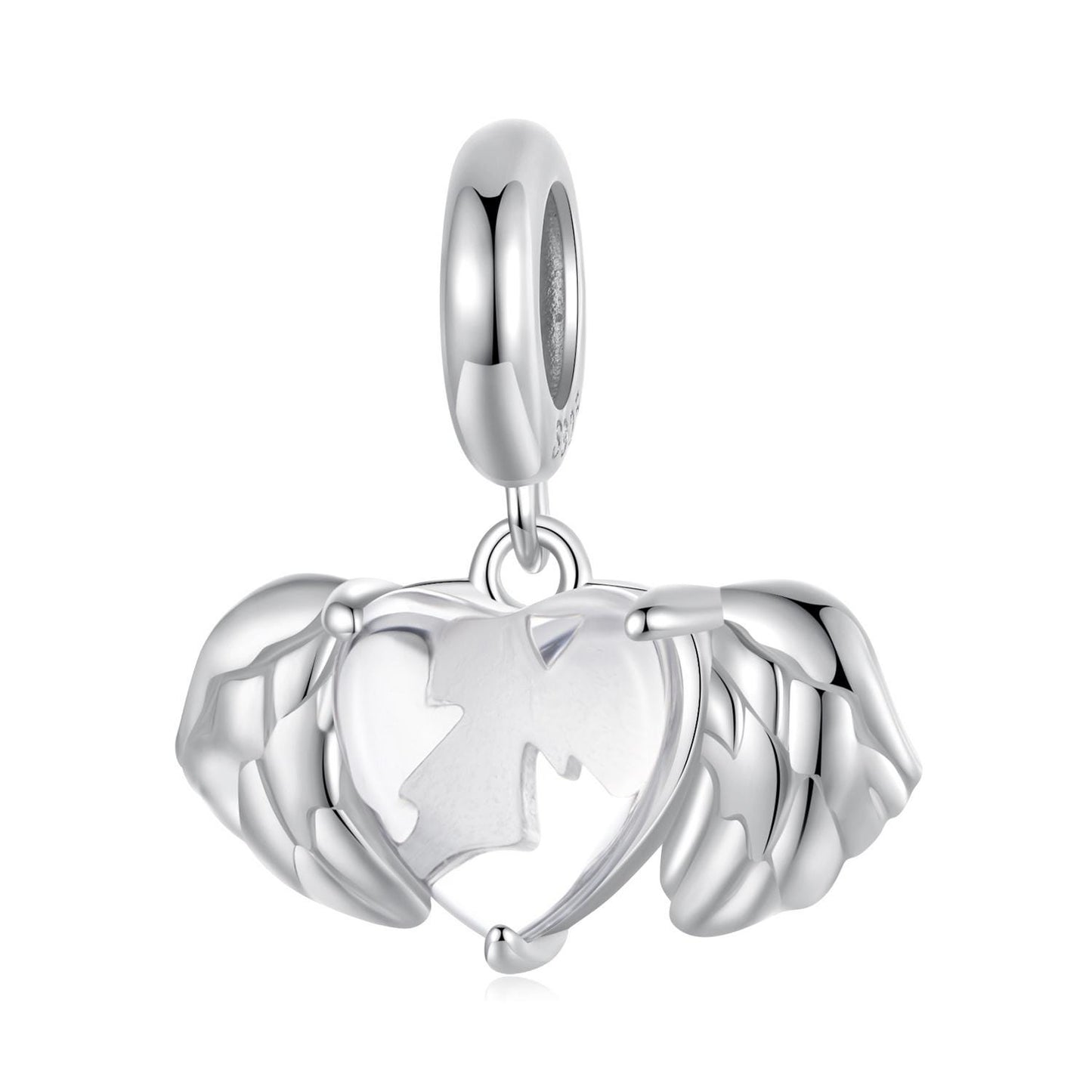 Heart Wings Pendant Charm