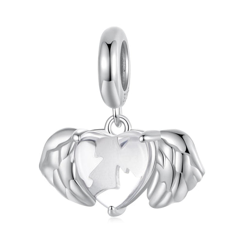 Heart Wings Pendant Charm