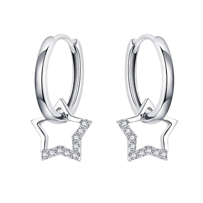 Pentagon Star Clip-On Earrings
