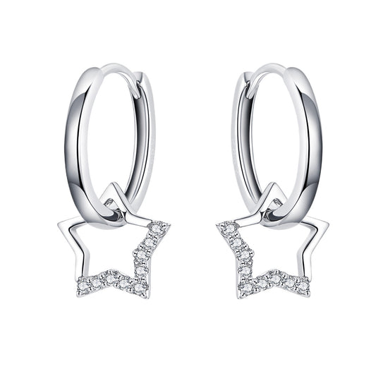 Pentagon Star Clip-On Earrings