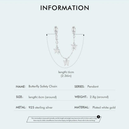Butterfly Safety Chain Charm