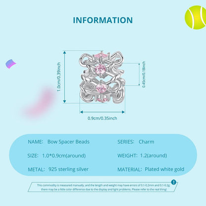 Bow Spacer Beads Charm