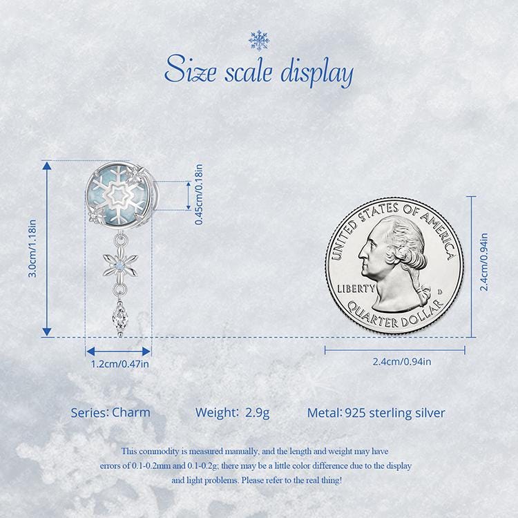 Crystal Snowflake Charm