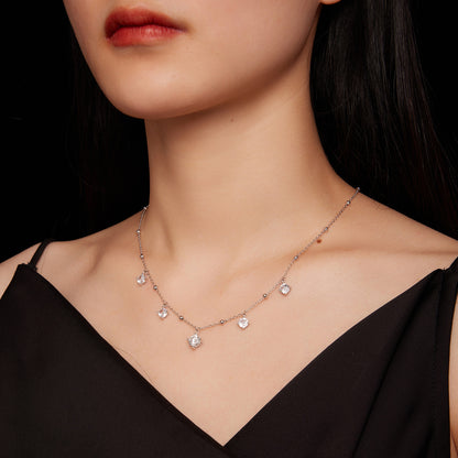Sparkling Moissanite Collarbone Necklace